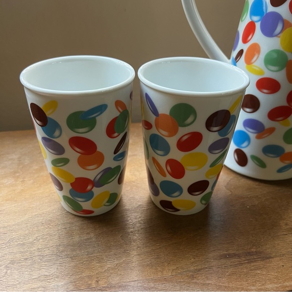 RARE Vintage Arzberg Smarties Ceramic Pitcher Carafe and Drinking Glasses Set - Picture 5 of 10